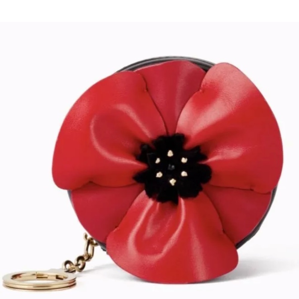 Kate spade OH la la Poppy red black coin purse NWT - Picture 2 of 8